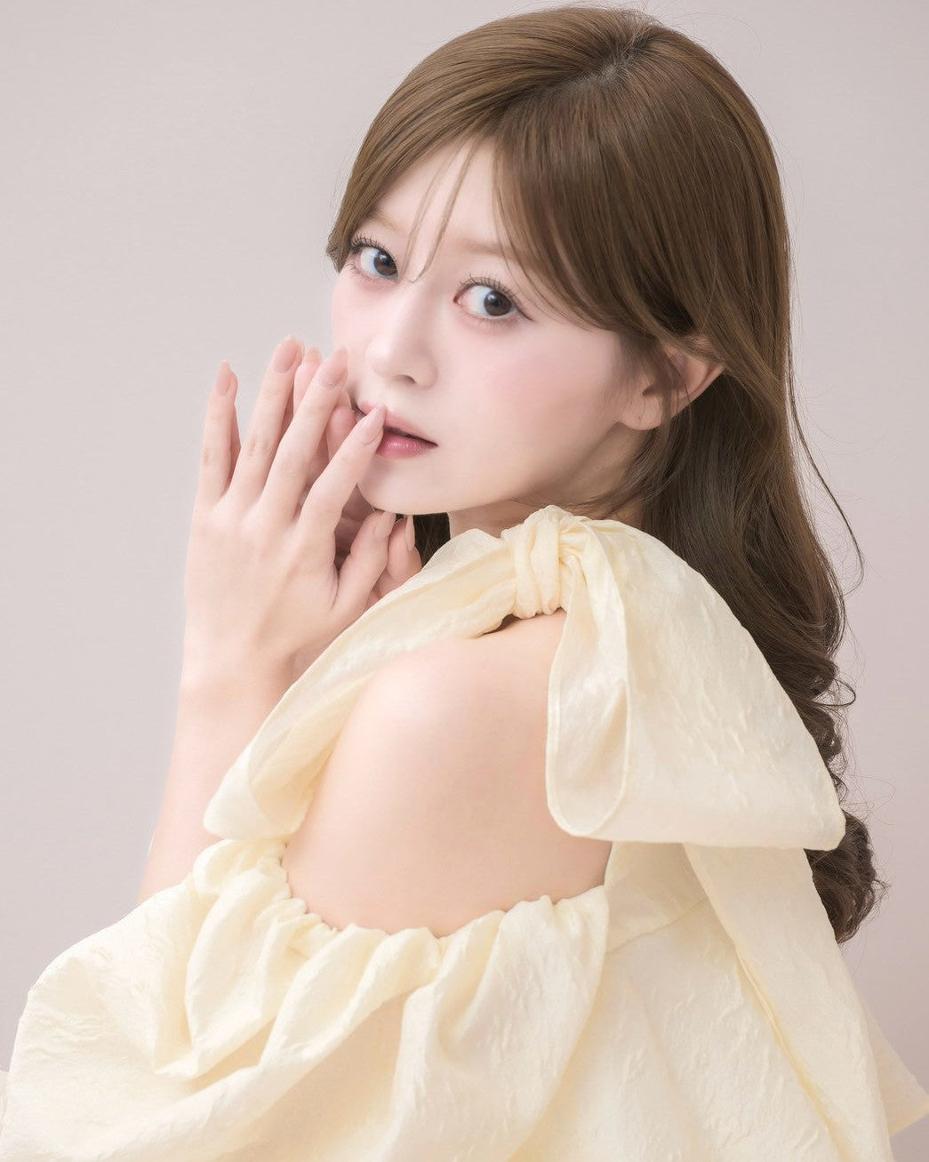 モデル身長：155cm / 着用カラー：バニラ