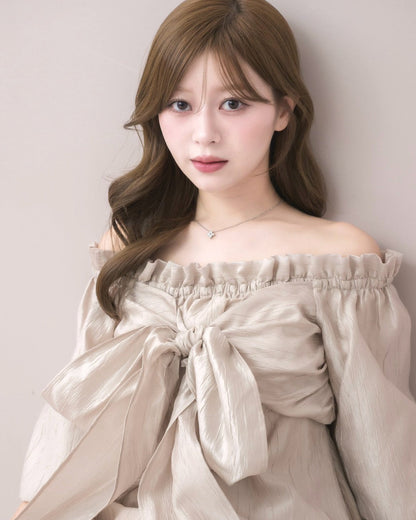 モデル身長：155cm / 着用カラー：ピンクベージュ