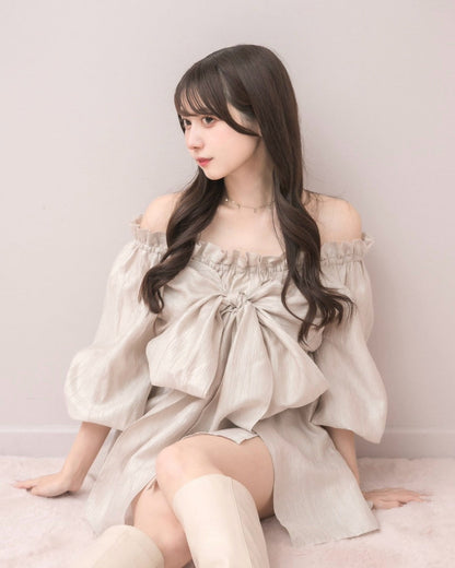 モデル身長：159cm / 着用カラー：ピンクベージュ