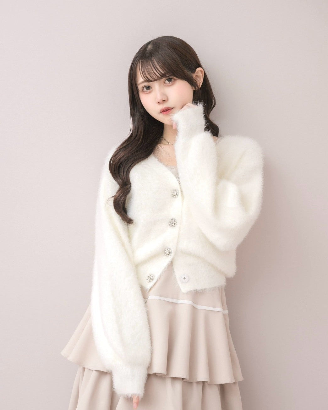 モデル身長：159cm / 着用カラー：ホワイト