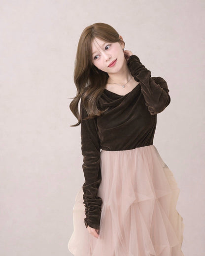 モデル身長：155cm / 着用カラー：ブラウン