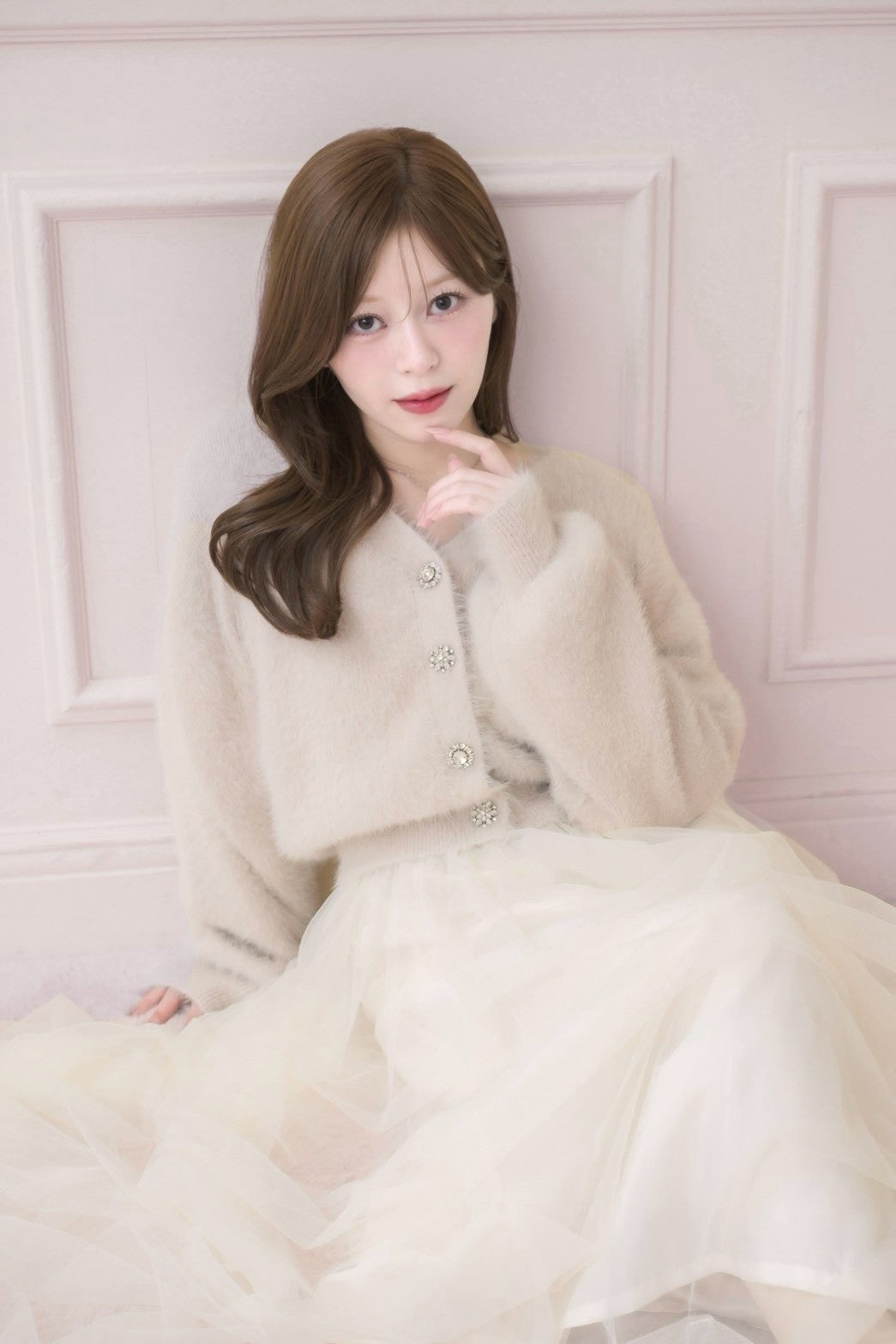 Bijou Button Short Cardigan