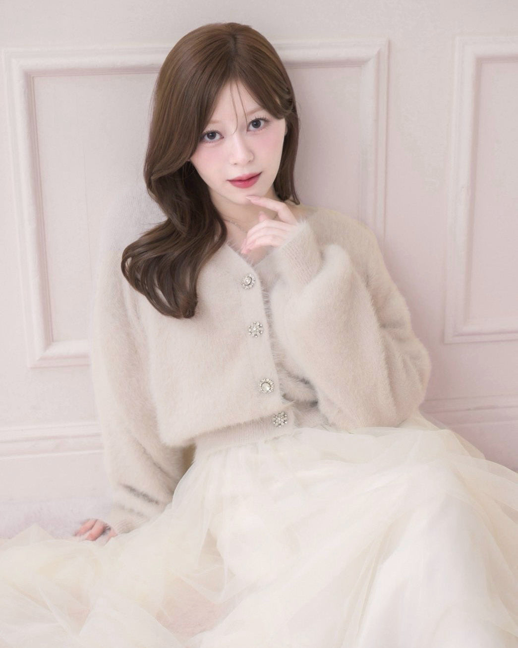 モデル身長：155cm / 着用カラー：ピンク
