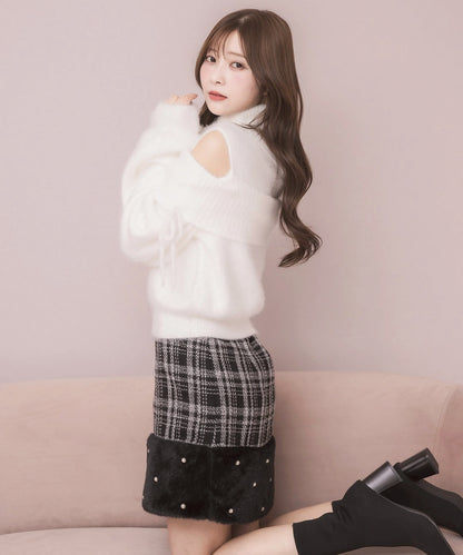 モデル身長：160cm / 着用カラー：ホワイト