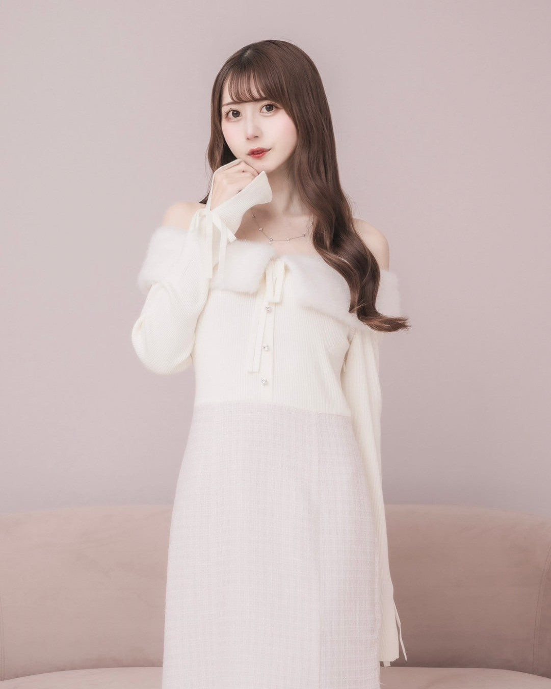 モデル身長：159cm / 着用カラー：ピンク