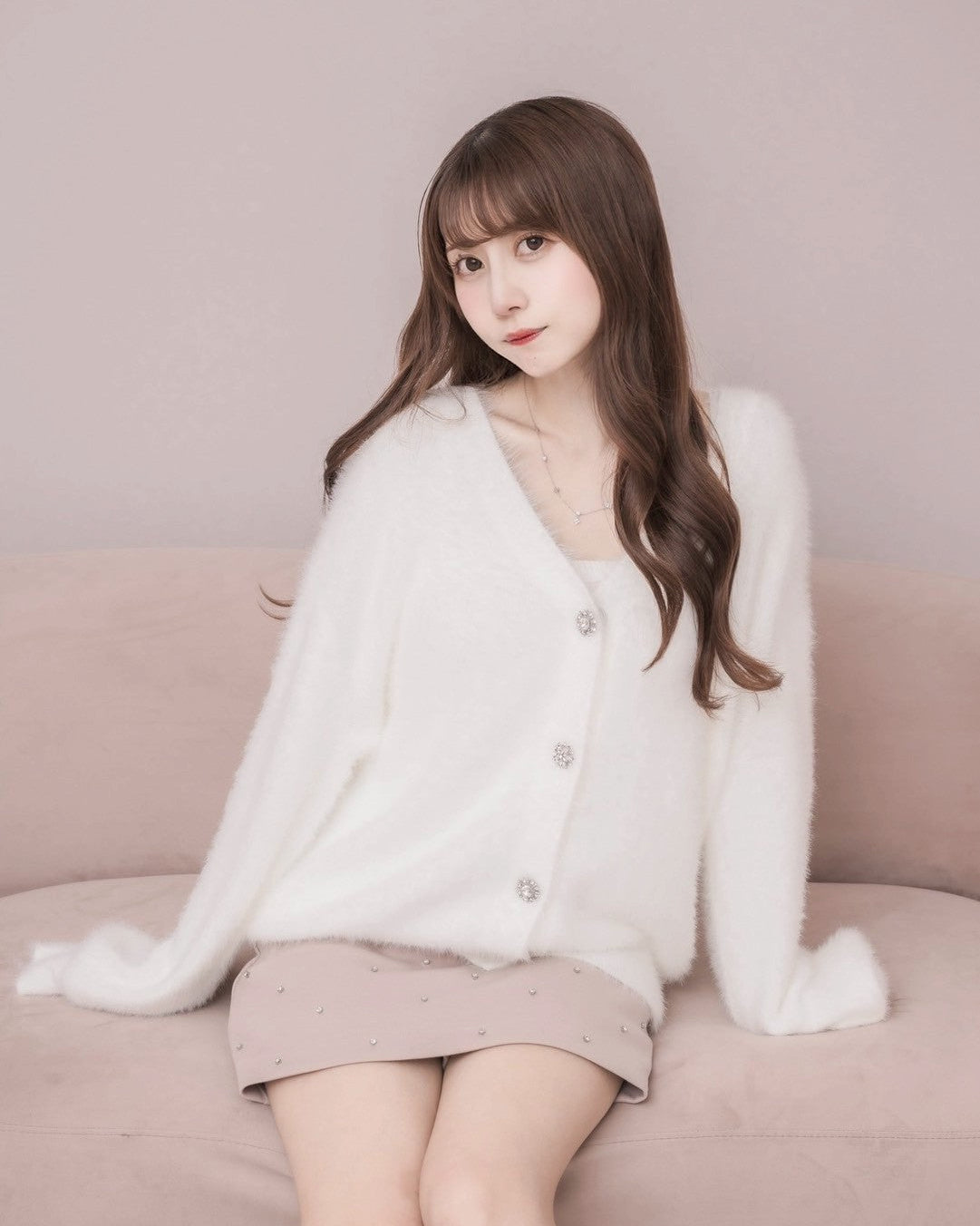モデル身長：159cm / 着用カラー：ホワイト