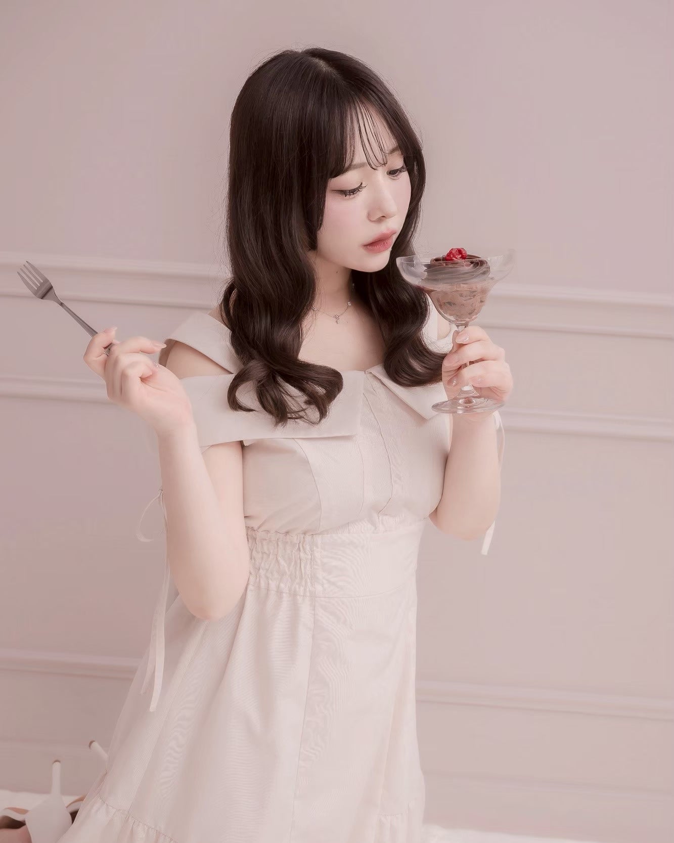 モデル身長：151cm / 着用カラー：ピンク