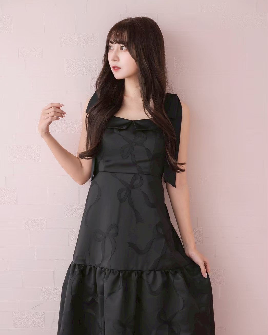Ribbon Jacquard Dress – DOLCELICHE（ドルチェリーチェ）