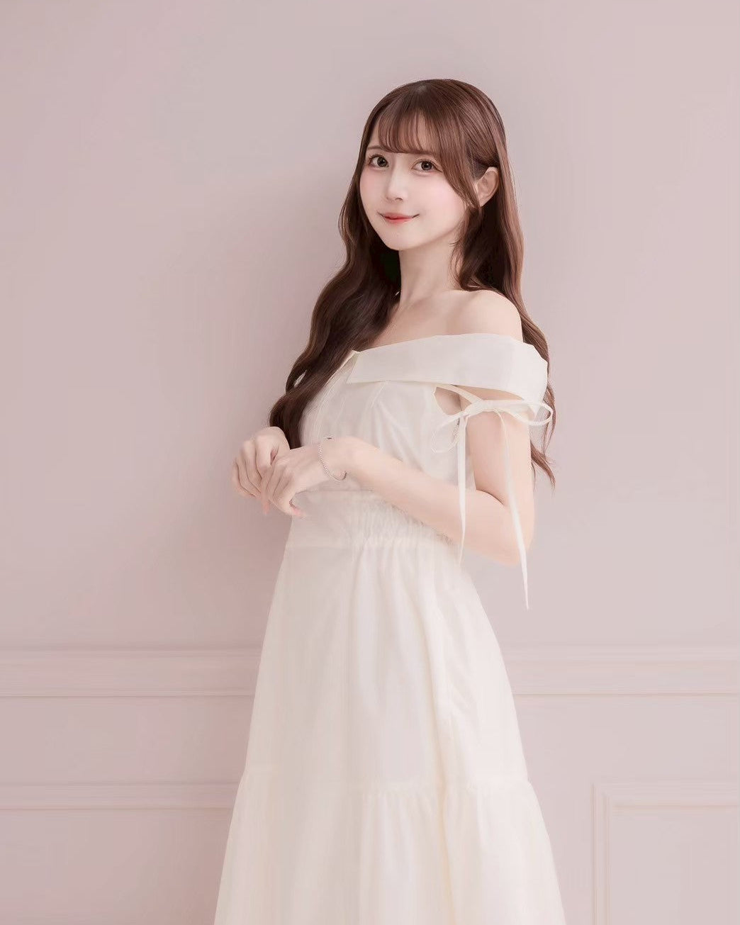 モデル身長：159cm / 着用カラー：ホワイト