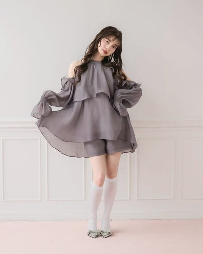 モデル身長：153cm/着用カラー：グレー