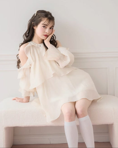 モデル身長：153cm/着用カラー：アイボリー