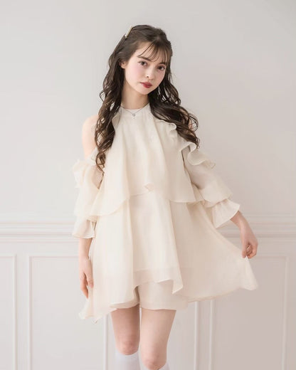 モデル身長：153cm/着用カラー：アイボリー
