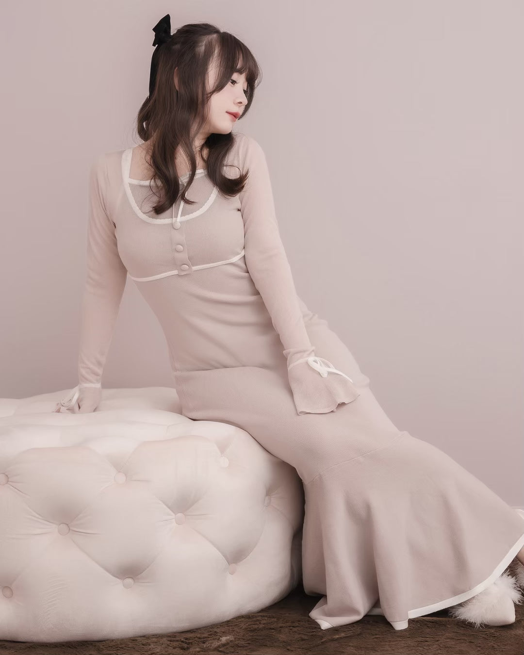 モデル身長：151cm / 着用カラー：ピンク