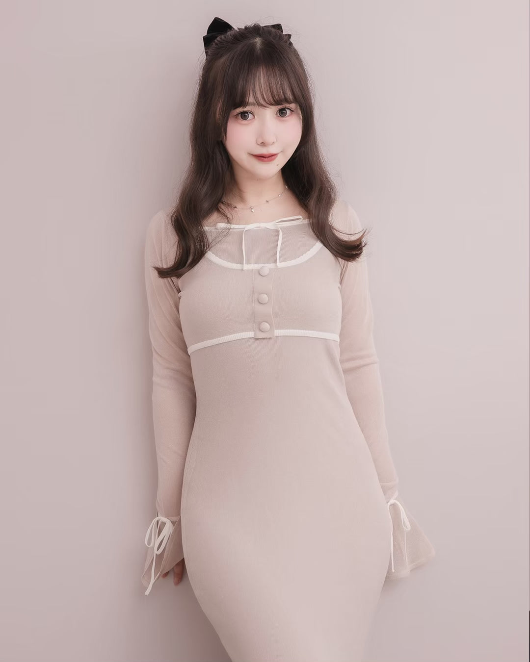 モデル身長：151cm / 着用カラー：ピンク