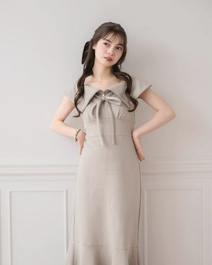 モデル身長：153cm/着用カラー：グレージュ