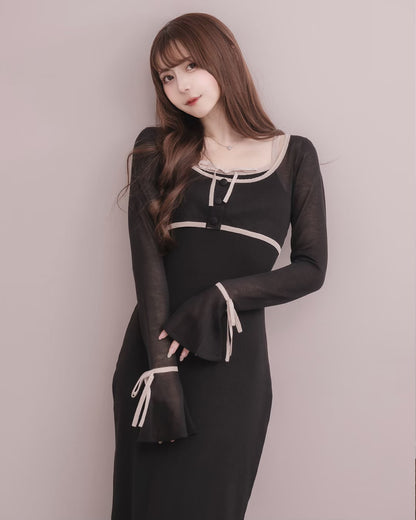 モデル身長：159cm / 着用カラー：ブラック
