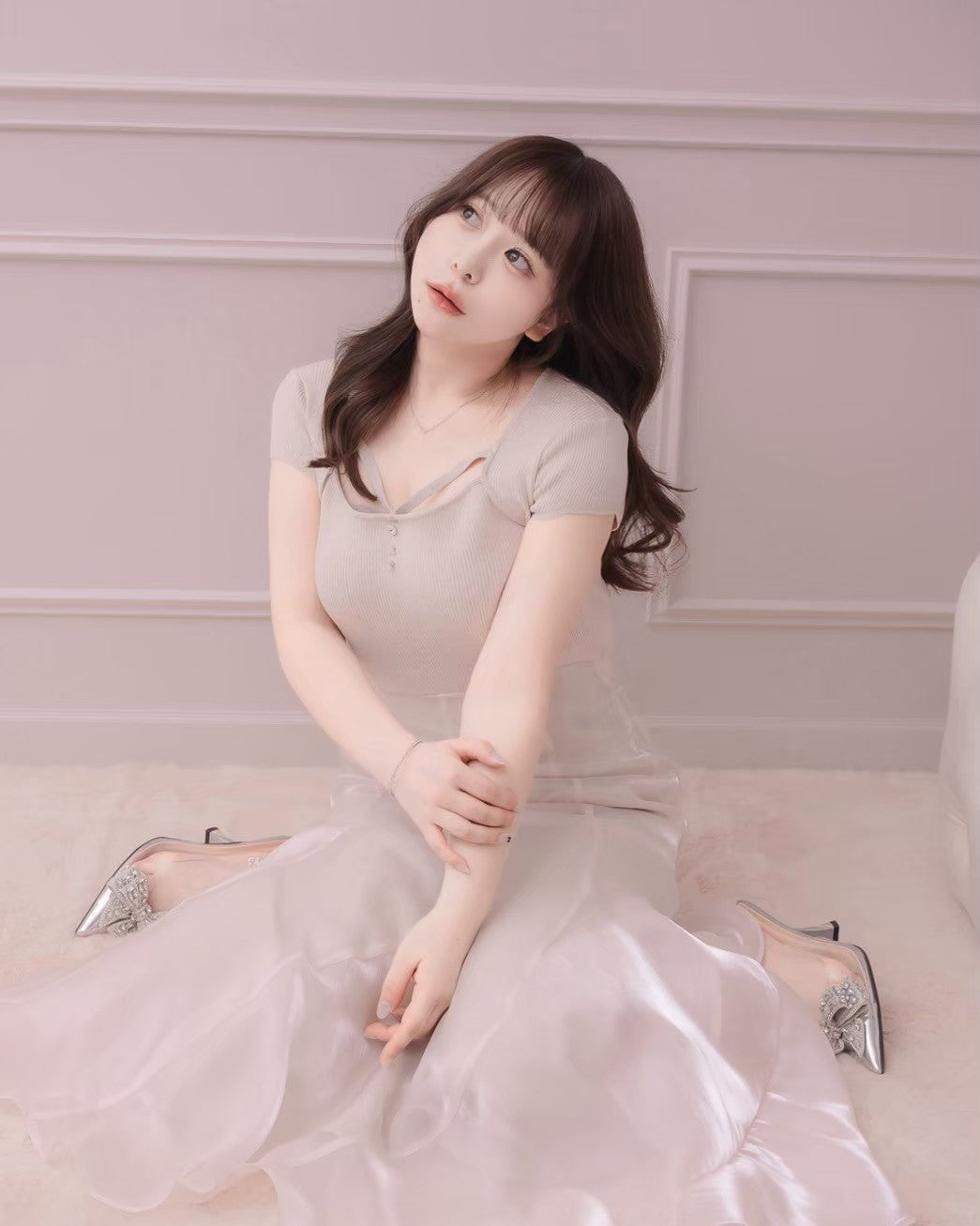 モデル身長：151cm / 着用カラー：ピンク