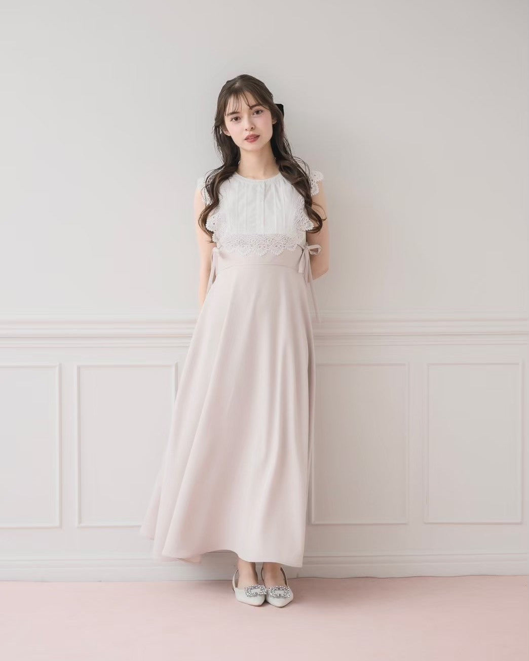 モデル身長：153cm/着用カラー：ピンクベージュ