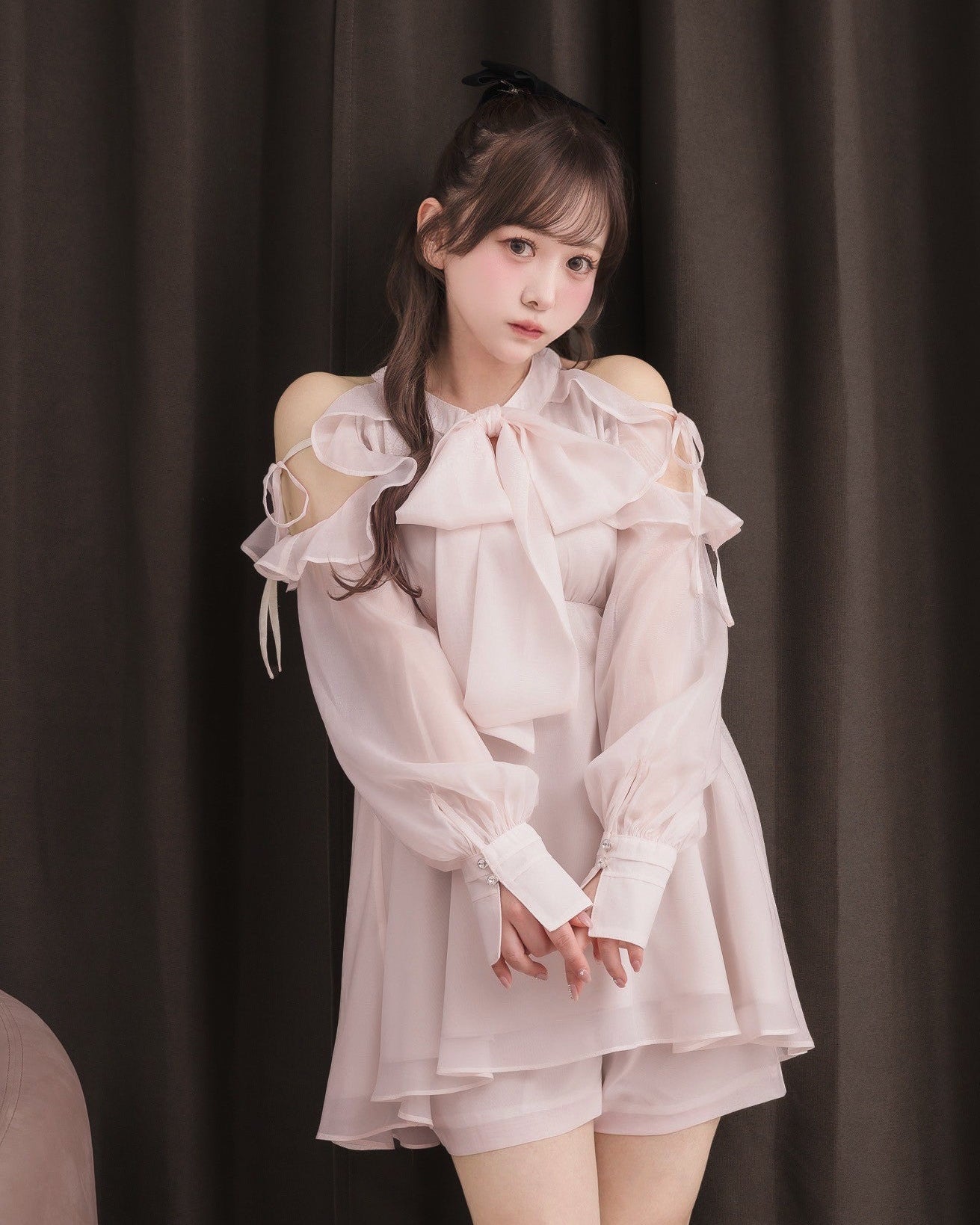 モデル身長：151cm / 着用カラー：ピンク