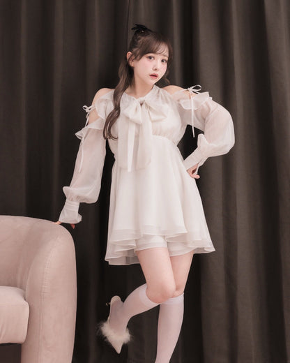 モデル身長：151cm / 着用カラー：ホワイト