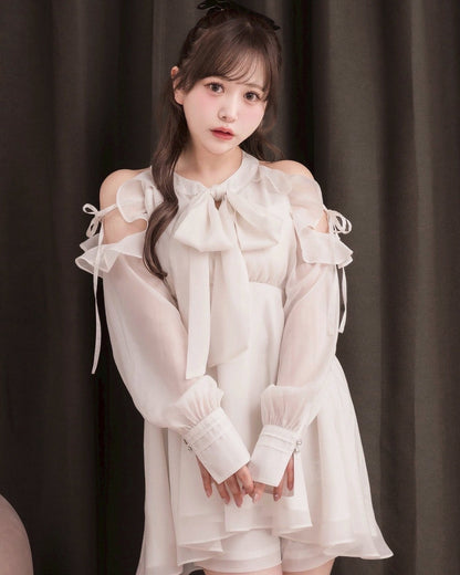 モデル身長：151cm / 着用カラー：ホワイト