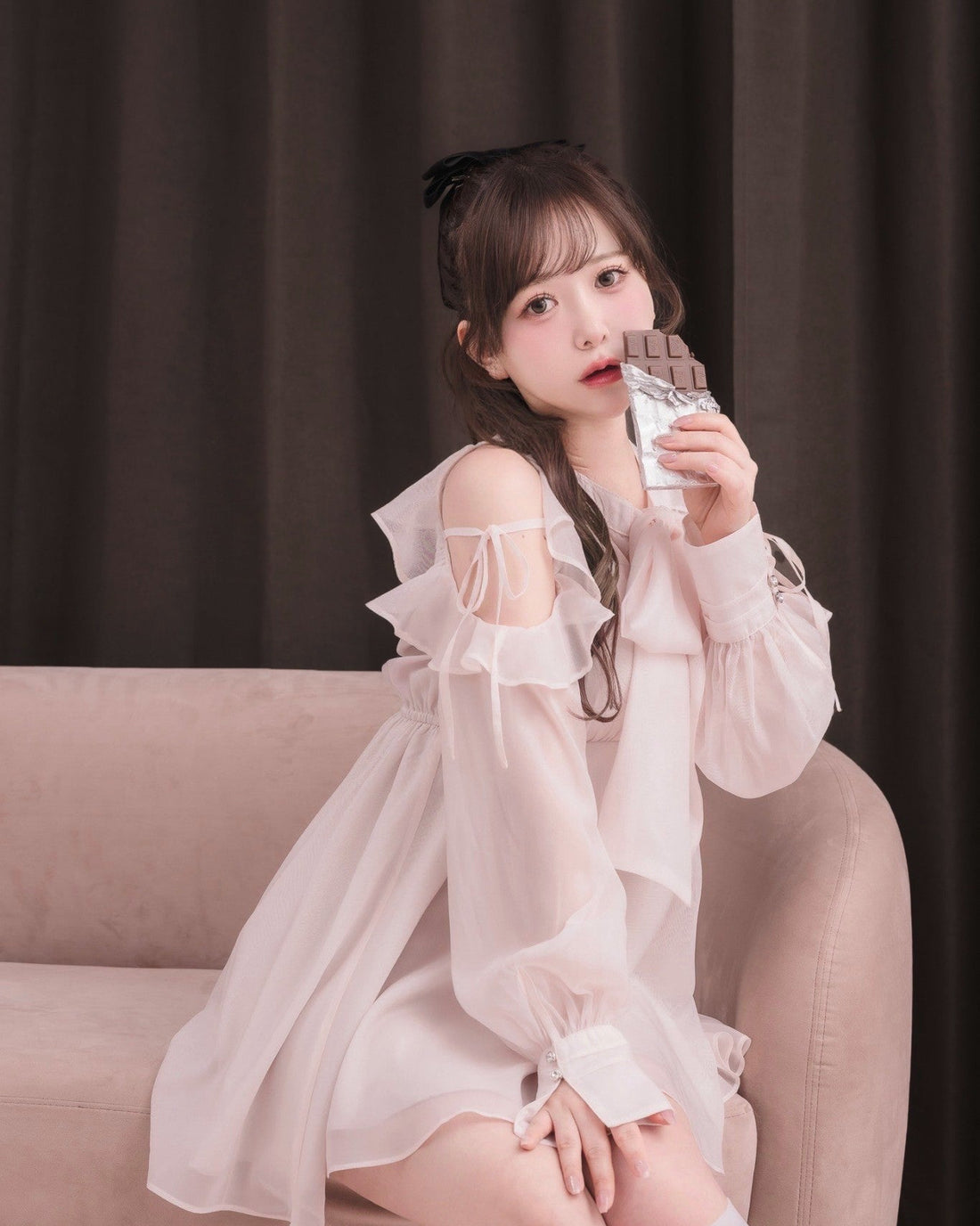 モデル身長：151cm / 着用カラー：ピンク