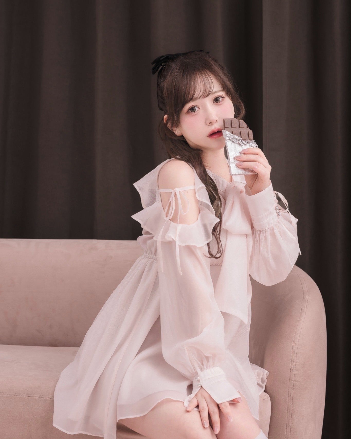モデル身長：151cm / 着用カラー：ピンク
