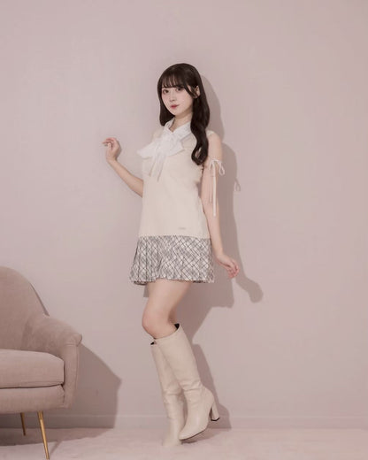 モデル身長：159cm / 着用カラー：アイボリー