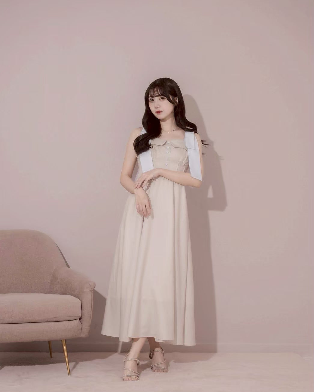 モデル身長：159cm / 着用カラー：ミルクティー