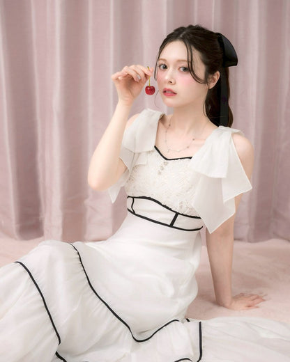 モデル身長：155cm / 着用カラー：ホワイト