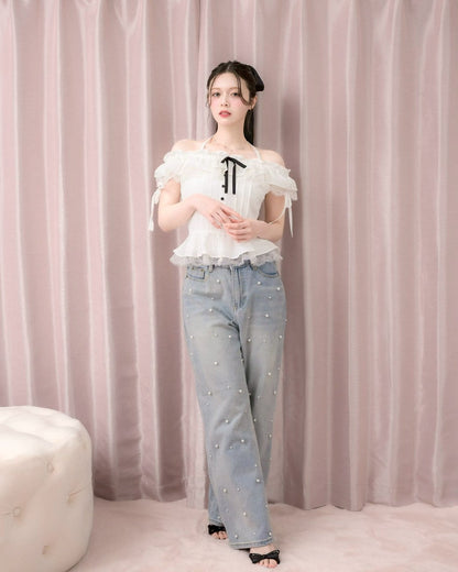 モデル身長：155cm / 着用カラー：ホワイト