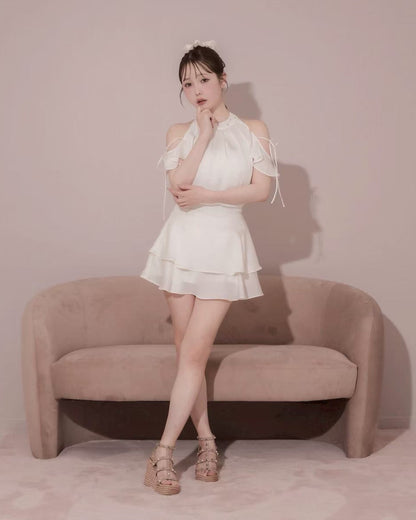 モデル身長：166cm / 着用カラー：アイボリー