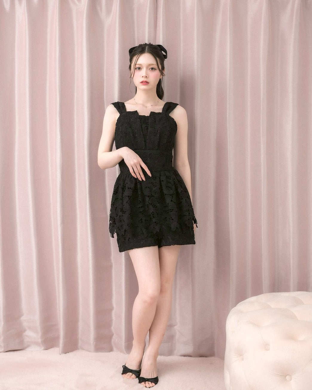 dolceliche リボンレースショートロンパース Ribbon Lace Short Romper – DOLCELICHE（ドルチェリーチェ）