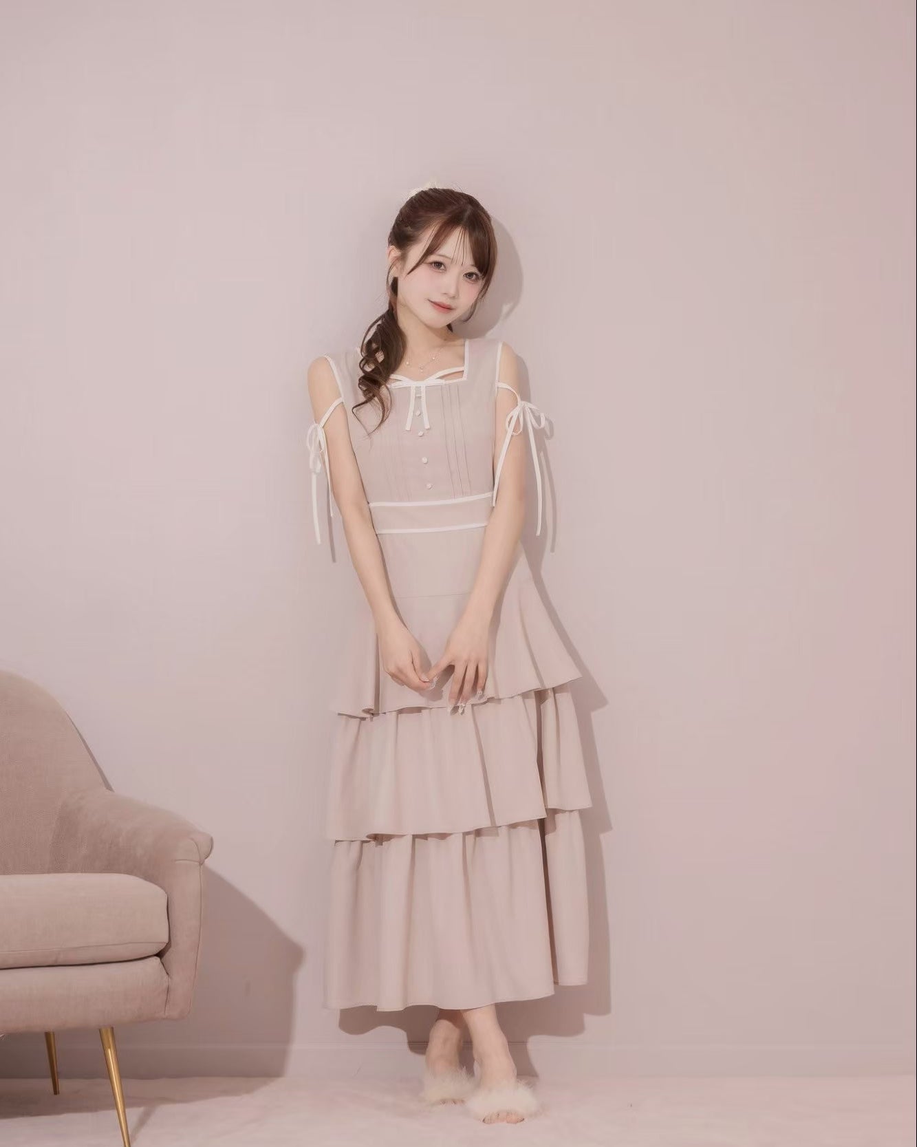 モデル身長：157cm / 着用カラー：ピンク