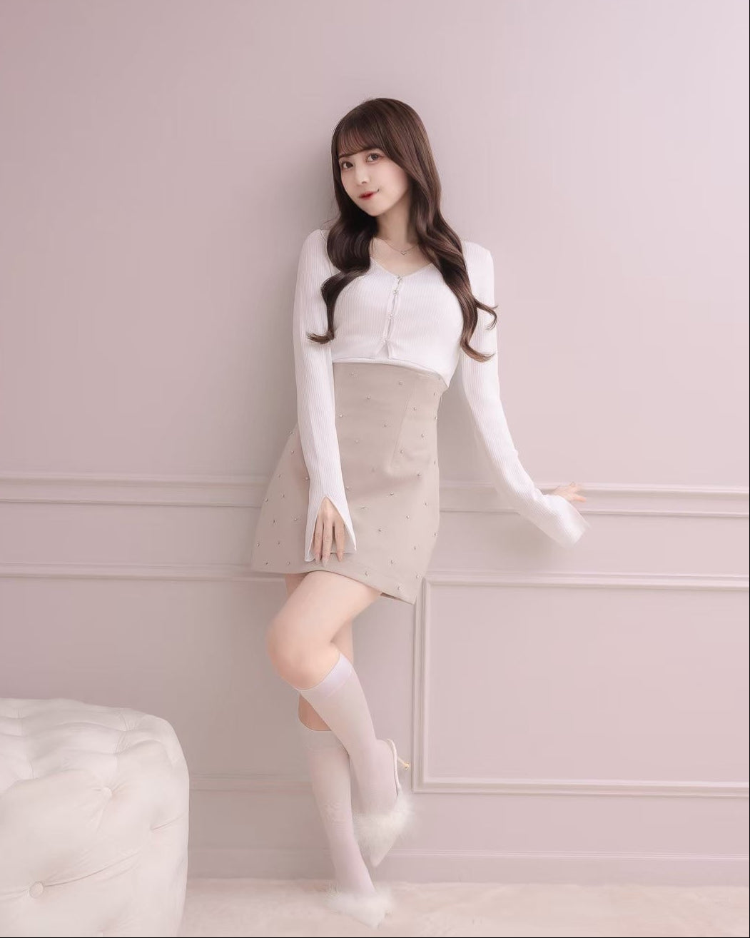 モデル身長：153cm / 着用カラー：ピンク