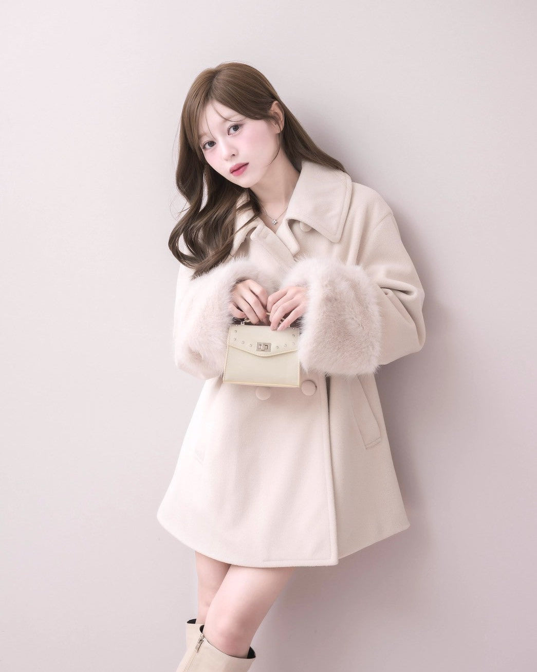 モデル身長：155cm / 着用カラー：ピンク