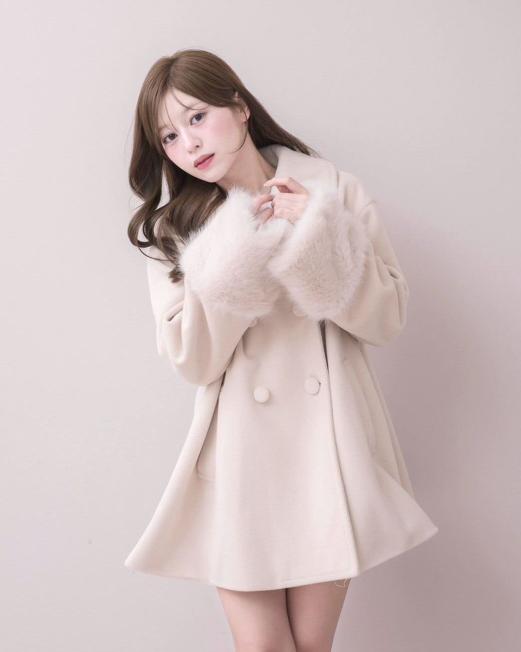 モデル身長：155cm / 着用カラー：ピンク