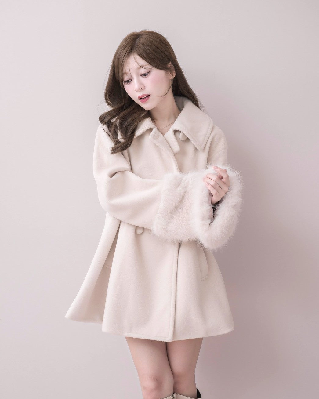 モデル身長：155cm / 着用カラー：ピンク
