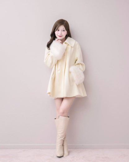 モデル身長：155cm / 着用カラー：アイボリー