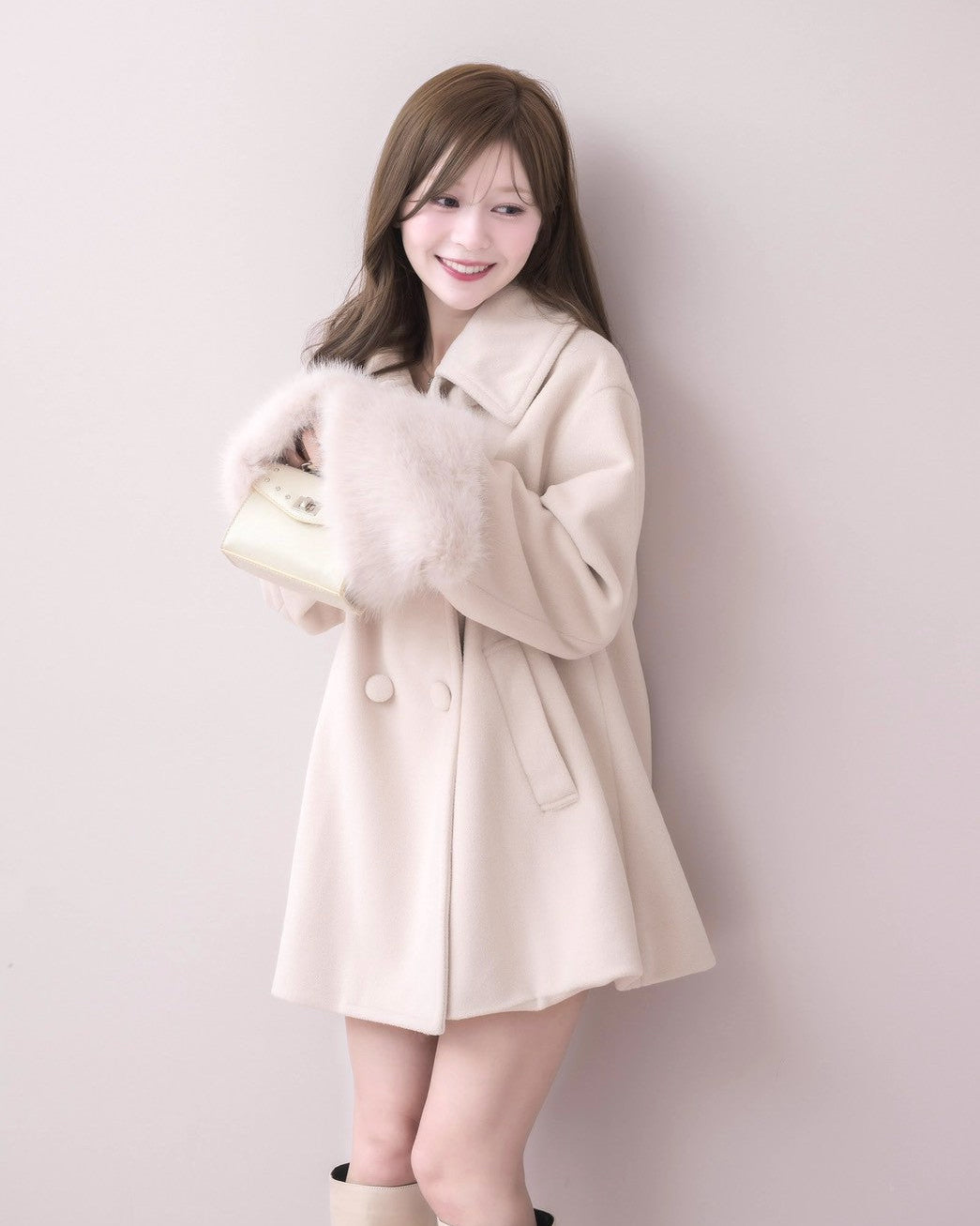 モデル身長：155cm / 着用カラー：ピンク