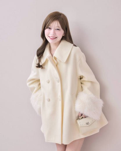 モデル身長：155cm / 着用カラー：アイボリー