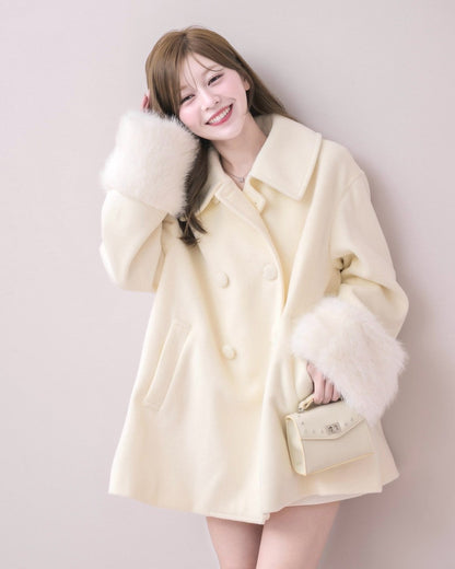 モデル身長：155cm / 着用カラー：アイボリー