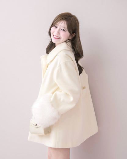 モデル身長：155cm / 着用カラー：アイボリー
