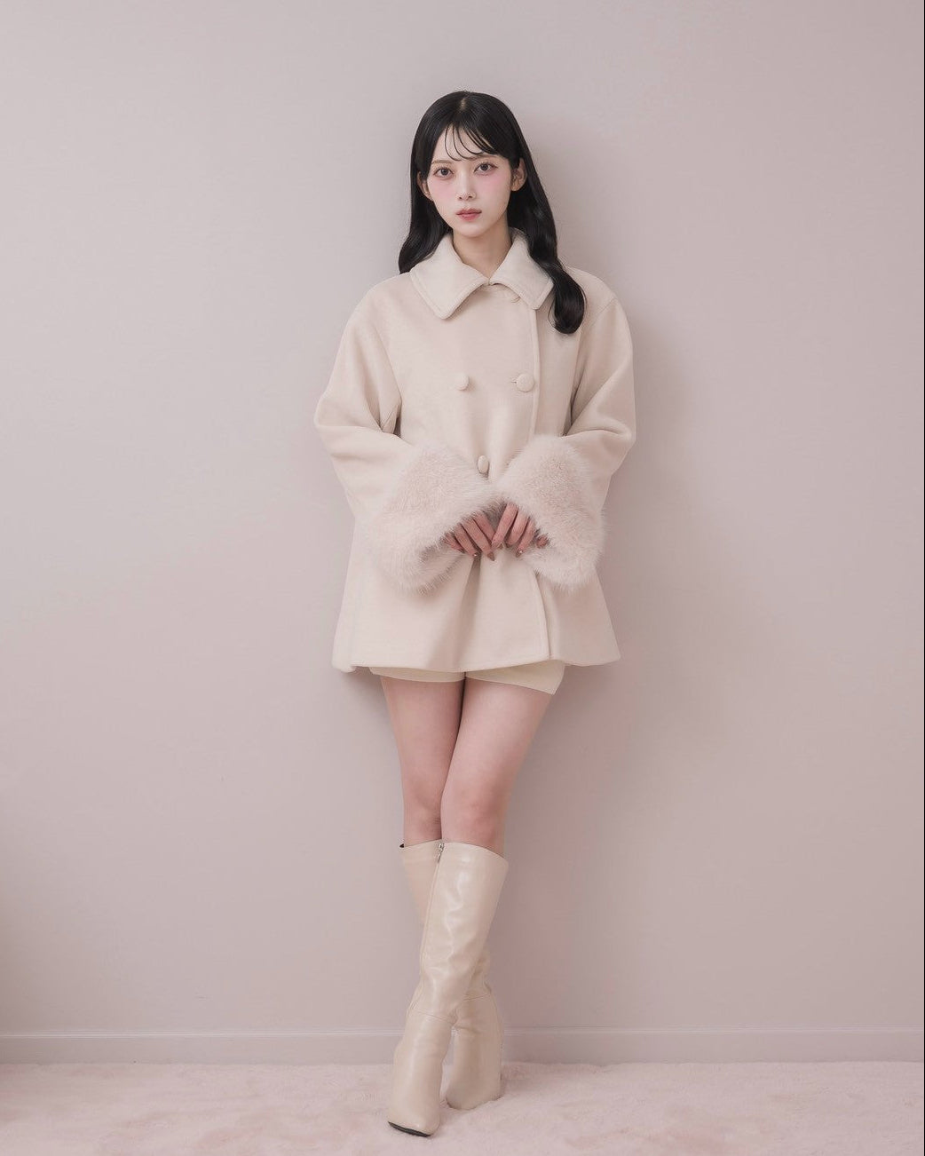 モデル身長：164cm / 着用カラー：ピンク