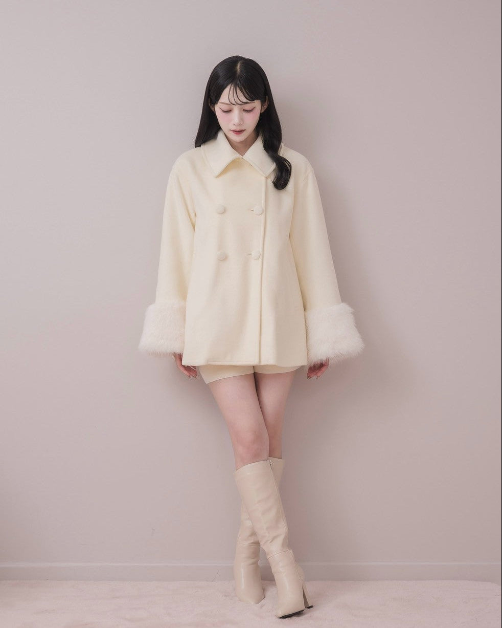 モデル身長：164cm / 着用カラー：アイボリー
