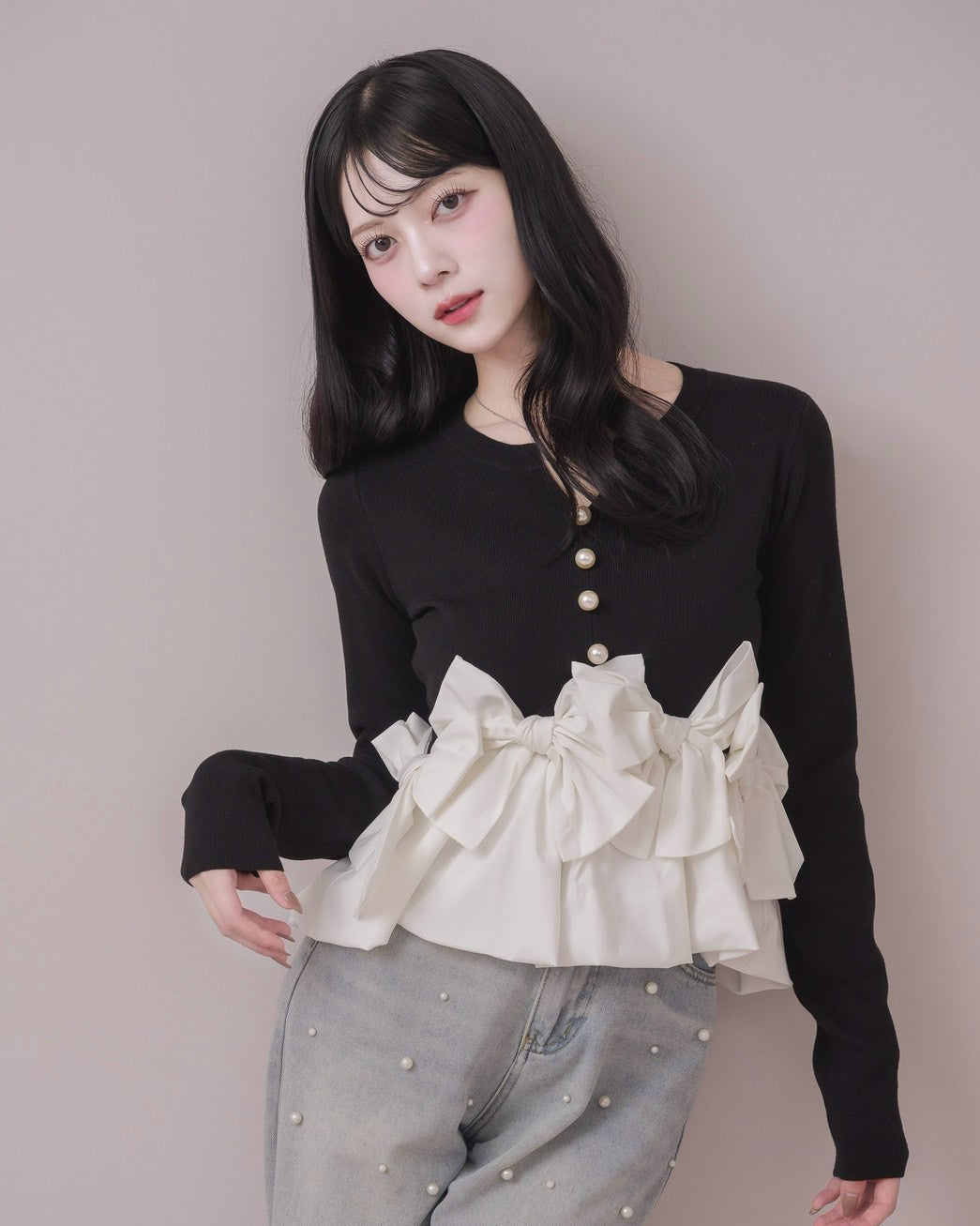 モデル身長：164cm / 着用カラー：ブラック