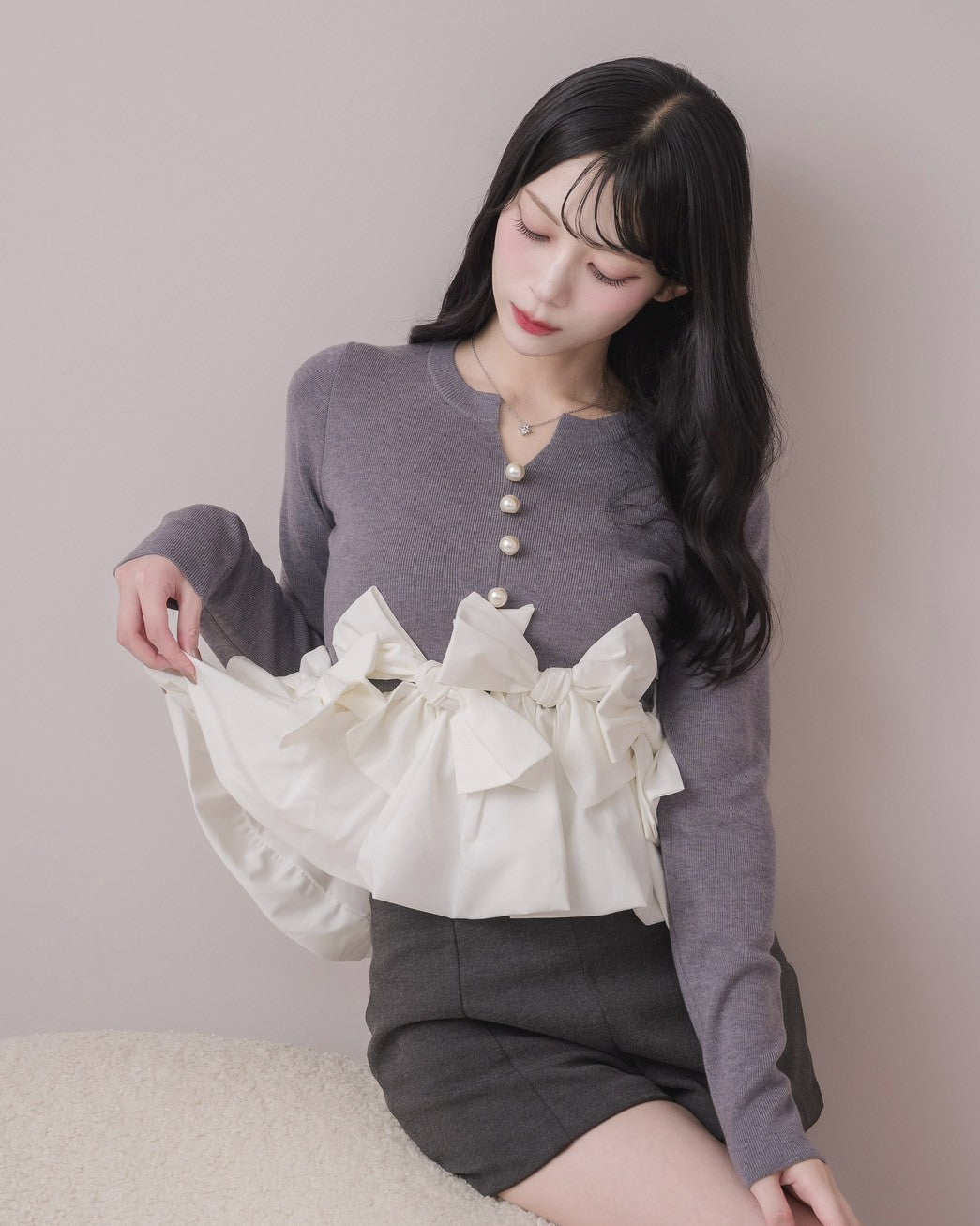 モデル身長：164cm / 着用カラー：グレー