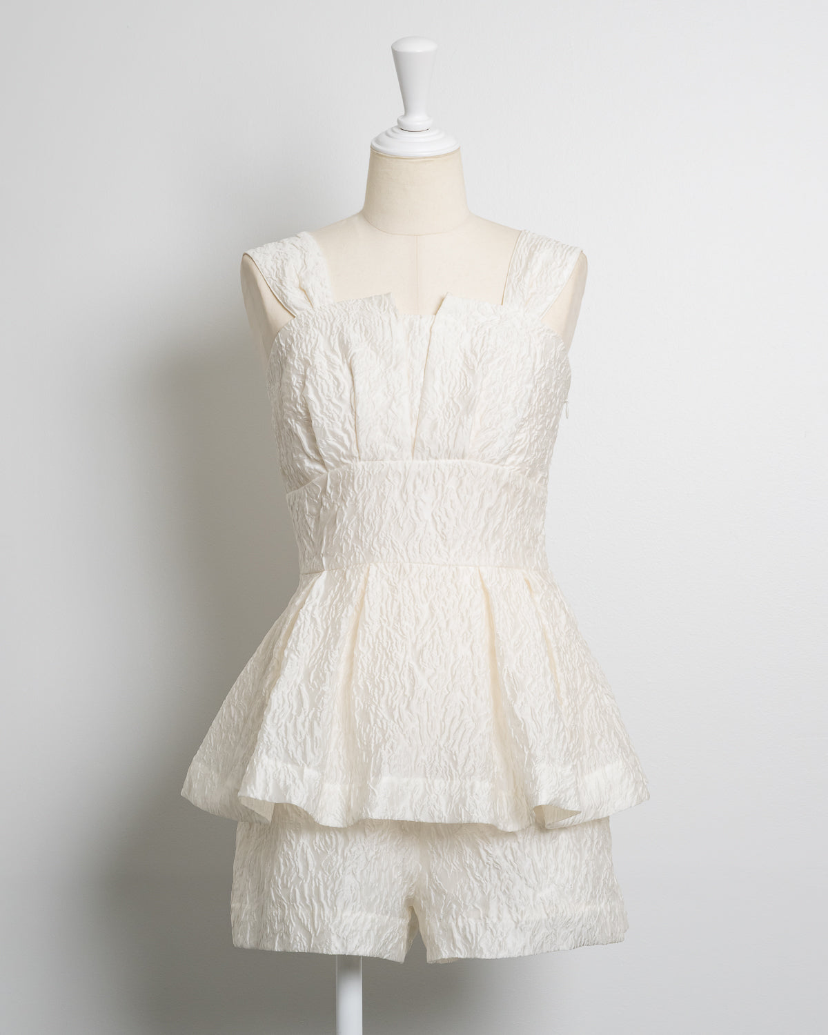 Puffy Jacquard Short Romper – DOLCELICHE（ドルチェリーチェ）